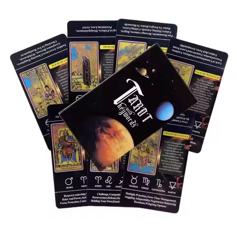 Tarot Cards For Beginners With Meaning On Them, Pocket Size Tarot Learning Deck, Fortune Telling Gam