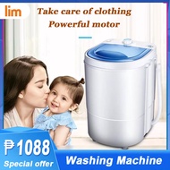 Mini washing machine Household children's baby single-tub semi-automatic miniature washing machine Powerful motor, strong power, 10 minutes quick wash,rated washing capacity: 4.5kg