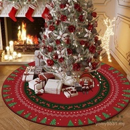 Round Skirt Cover Apron Blanket Feet Christmas Fence Base Carpet Cloth Christmas Skirt Tree Decorati