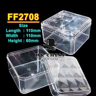 (48 Pcs) PS Container FF2708 (Cookies Plastic Container)