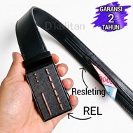 Men's Genuine Leather Belt with Zipper, Rail Model, belt for man, belt man