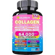 14 in 1 Collagen Peptide Combination Contains B2, B3, B4, Biotin, Keratin, Hyaluronic Acid, Zinc, Wh