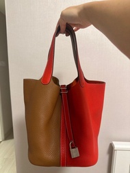 Hermes picotin 26’ 拼色銀扣全套