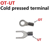 200/100/50 UT1-3 OT2.5-4 Brass Copper Lug Non Insulated Round Circular Nake O Ring Cable Wire Press 