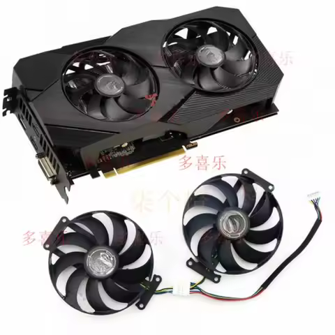 WW for ASUS Geforce GTX1650 GTX1660 SUPER Dual Fan Replacement 6Pin FDC10H12S9-C R261