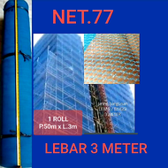 WARING POLYNET PROYEK LEBAR 3 METER 1 ROLL 50m x 3m/Jaring bangunan/Waring proyek/Safety net