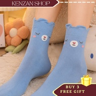 Cozy Bear Cotton Socks | Korean Style Aesthetic Adult Socks
