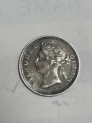 香港五仙硬幣，1886年維多利亞女王（VF)