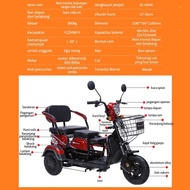 Sepeda Motor Skuter Listrik Lansia Dewasa Roda 3 Elektrik High Quality