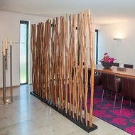 partisi penyekat ruangan ranting kayu jati. lenturringan aestetik