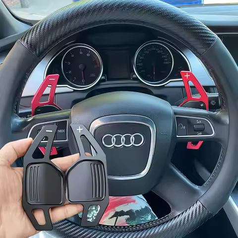 2Pcs Steering Wheel Paddles Extension Shifters For Audi A4 B8 A3 8P S3 A5 A6 S6 C6 Q5 A8 R8 TTS MK2 