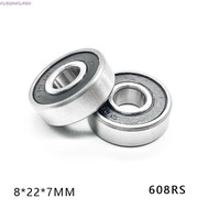 FUSIONFLASH Bearing 10Pcs Deep Groove 608RS 608-2RS