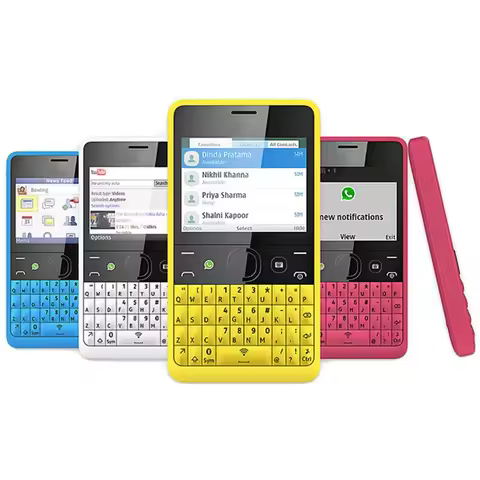 Original Asha 210 Dual-Sim GSM 2G Mobile Cell Phone QWERTY Keyboard Bluetooth Wifi Unlocked Cellphon