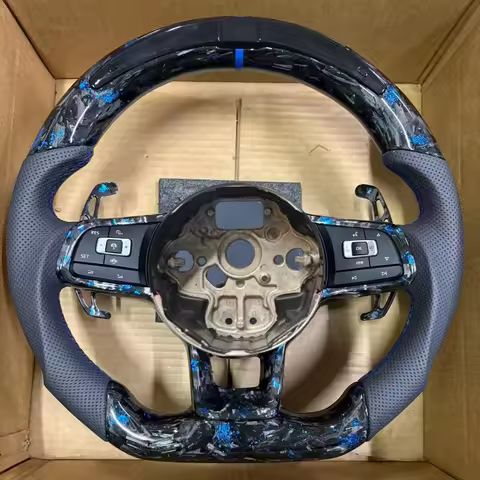 Carbon Fiber Steering Wheel For VW Volkswagen Golf 5 6 Golf 7 7.8 R 7R MK5 MK6 MK7 Gti Polo Passat B
