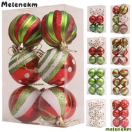 MELEN Christmas Ball Ornaments, Colorful 6cm Christmas Baubles,  Plastic Christmas Tree Hanging Baub