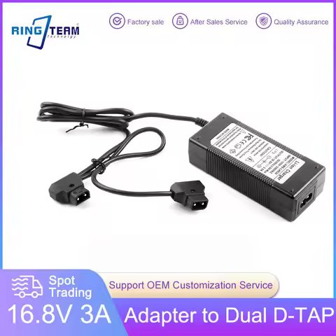 16.8V 3A Dual D-TAP Battery Charger for Camcorder V Mount / V Lock Battery Pack Camera Battery Camco