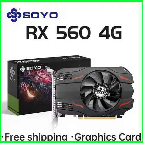 SOYO AMD Radeon RX550 4GB GPU GDDR5 14nm For Desktop PC Games Video RX560 Graphics Card 128bit RX 55