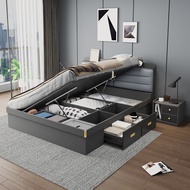 🇸🇬 ⚡ Solid Wood Bed Frame With Storage Bed Frame With Mattress And Drawers Super Single/Queen/King Bed Frame Storage Bed Frame