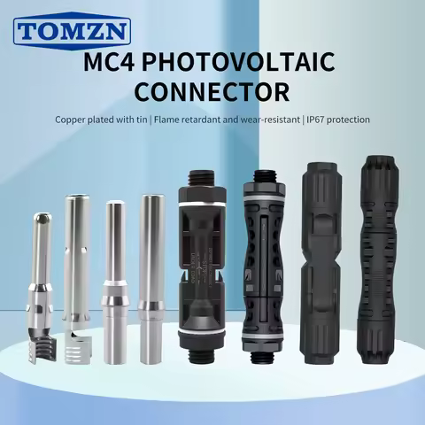 TOMZN 2 Sets of PV Solar Connectors 1000V 1500V 32A 45A Panel Branch PV Photovoltaic Wire/Board Term