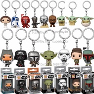 Funko Pop Keychain Star Wars Ahsoka Mandalorian Baby Yoda Stormtrooper Darth Vader Luke Skywalker Ch