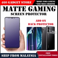[Gaming+Back] Sharp Aquos R3 / R2 /  R2 Compact / R Compact / R Matte Blue Screen Protector Pelindun