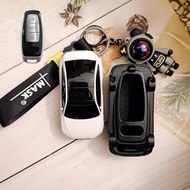 For Audi A6L Car Model Key Case for Audi A3 A4 B9 A6 A7 4K A8 E-tron Q5 Q8 C8 D5 SQ8 Remote Car Key 