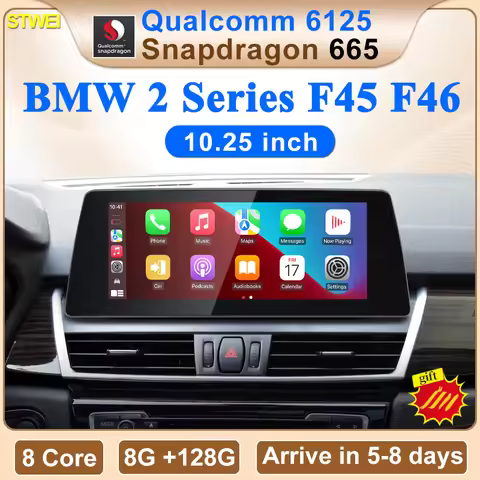 STWEI ID8 Qualcomm Snapdragon665 Android 13 Wireless CarPlay AUTO For BMW 2Series F45 F46 NBT EVO ID