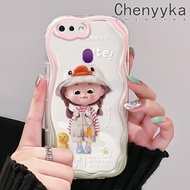 เคส Chenyyka สำหรับ OPPO F9 F9 Pro A7x U1 2 Pro ลายการ์ตูนเป็ดน้อยน่ารักเด็กผู้หญิงสีสันสดใสขอบเนื้อครีมเคสนิ่มเคสโทรศัพท์โปร่งใสกันกระแทกเคสใสซิลิโคน