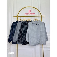 KEMEJA WOMEN'S PLAIN FLANNEL SHIRT PKR COLLAR