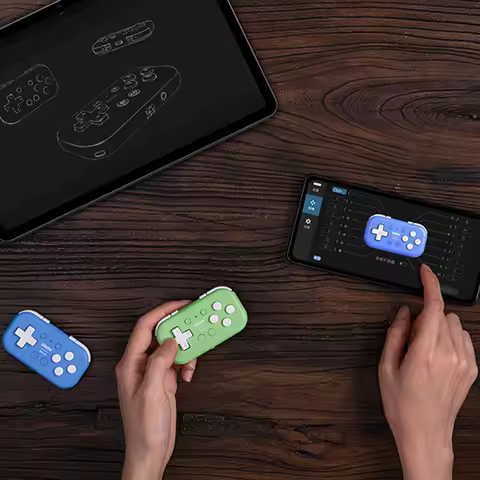 Pocket Controller Bluetooth-compatible Mini Game Console 16 Buttons Handheld Console Designed for 2D
