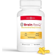 Brain ResQ Advanced Mitochondrial Formula with PQQ, CoQ10, Trans Resveratrol, MenaQ7 & Quercetin Sup