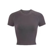 Skims Golden Kardashian Cotton Navel-Grazing Sports T-Shirt