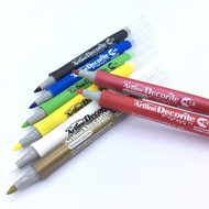 ปากกา ชุด 8 ด้าม ขนาด 1.0 มม.ระบายสี วาดภาพ เขียนผิวหนัง เขียนตกแต่ง (สีทองขาวแดงเหลืองแดงเมทัลลิคเขียวอ่อนน้ำเงินดำ) ARTLINE DECORITE