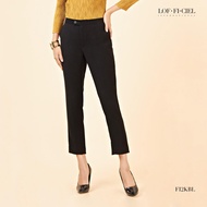กางเกงขายาว กางเกงผู้หญิง Lofficiel Runway Pants ลอฟฟิเซียล กางเกงทรงทำงาน โทนสีดำ Runway (FI2KBL)