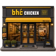 [TOP CHOICE] [Korean Fried Chicken Shop bhc] Three-Dimensional Embossed Resin Refrigerator Stickers 