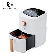 HAN RIVER หม้อทอดไร้น้ํามัน 8L หม้อทอด 1400W Air fryer หน้าต่างโปรงใส ดีไซน์แบบหมุนคู่ รับประกัน 1ปี