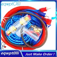 eQQ1500W Audio Speakers Wiring Kit 8GA Car Subwoofer Cable 60 AMP Fuse Holder Speaker Installation W