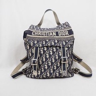 Christian Dior Diorcamp Oblique Backpack 迪奧藍色老花郵差中背包雙肩包