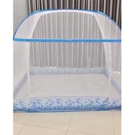 Bed net 1M6x2M Wide top mosquito net | High quality square top mosquito net with blue leg edges to p