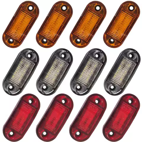 4 Pcs 6 Led Side Marker Lights Trailer Rear Lights Truck Dimensions Parking Lights for volvo fh Truc