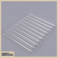 [Hilldora] 10pcs/lot Transparent Pyrex Glass Blowing Tubes Long Thick Wall Test Tube