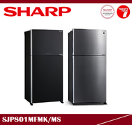 [ Delivered by Seller ] SHARP Gross 720L 2 Door Pelican Refrigerator / Fridge / Peti Sejuk SJP801MFMK SJP801MFMS