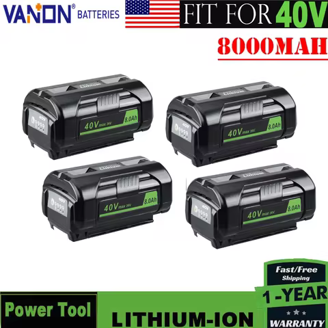 VANON 1/2/4Pcs 40V 8.0Ah OP4040 Replace for Ryobi OP4026 OP4030 OP4050 OP4060 Compatible with Cordle