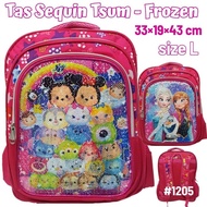 Unicorn Sequin Bag Elementary School Girls' Sequin Backpack Mute School Bag/ with 2 Sequin Images Ba