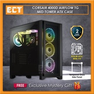Corsair CC-9011200 / CC-9011201 4000D Airflow Tempered Glass Mid-Tower ATX Case - Black / White