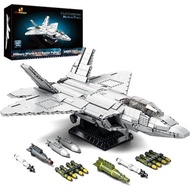 JMBRICKLAYER F-22 RAPTOR FIGHTER JET BUILDING BLOCK SET, MILITARY PLANE TOY, CONSTRUCTION SET