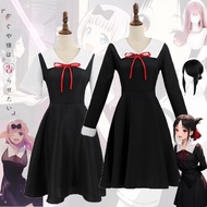 Anime Shinomiya Kaguya Fujiwara Chika Cosplay Costume Wig Dress School Uniform Headdress Full Set Ha
