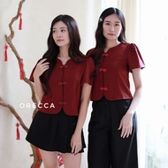 Orecca - Bai Lu Women's Short Sleeve Chinese New Year CNY Top