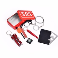 Outdoor SOS Survival Emergency Tools Box Kit Set