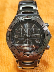 Citizen ASPEC Eco-Drive 萬年曆鈦金屬男裝錶